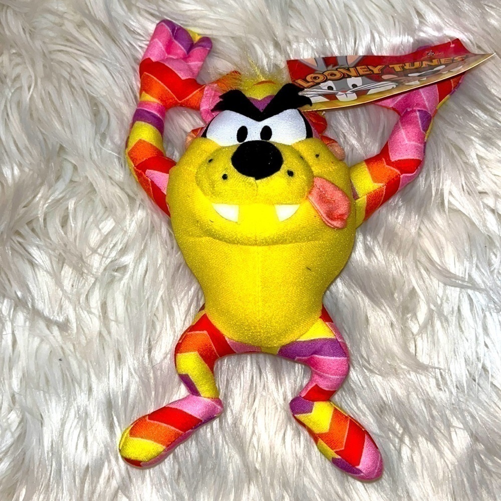 Looney Tunes chevron taz plush. NWT. 10” tall. Fast shipping.